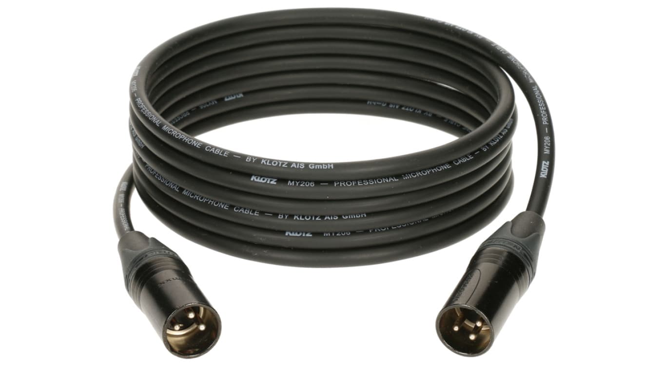 KLOTZ Kabel mikrofonowy adapter XLR 3-pin (wtyk / wtyk) na złączach Neutrik 3m