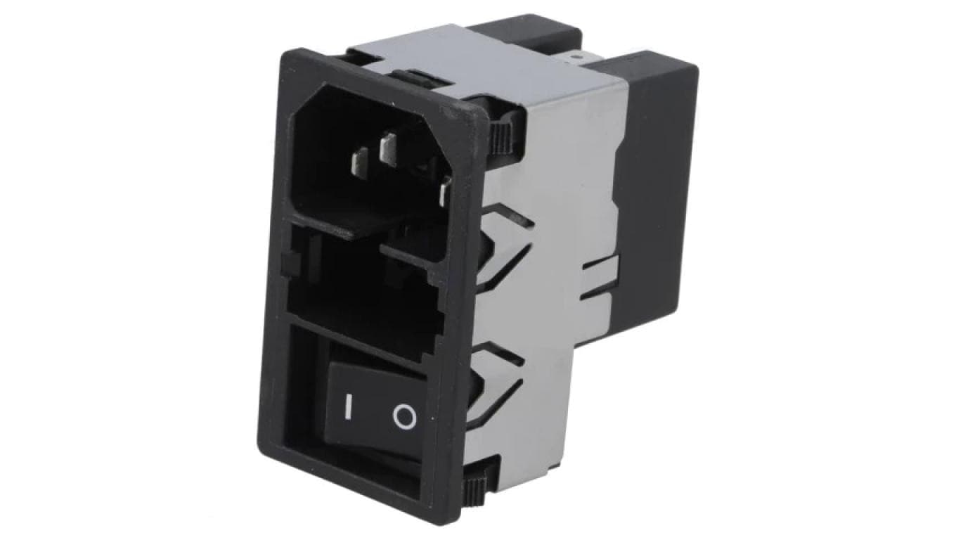 KMF1.1123.11Złącze zasilające AC gniazdo męskie 2A 250VAC IEC 60320 KMF
