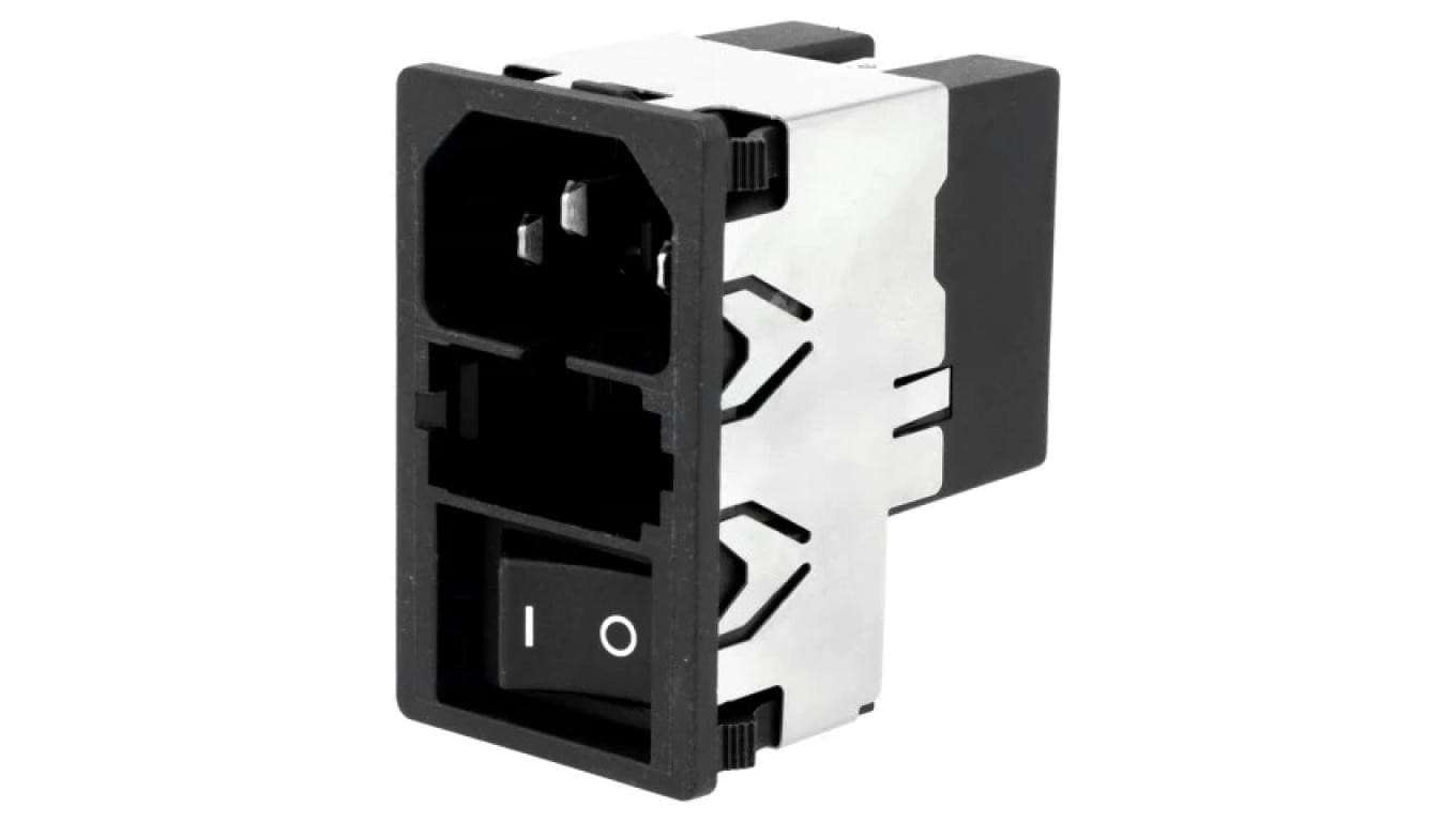 KMF1.1161.11Złącze zasilające AC gniazdo męskie 6A 250VAC IEC 60320 KMF