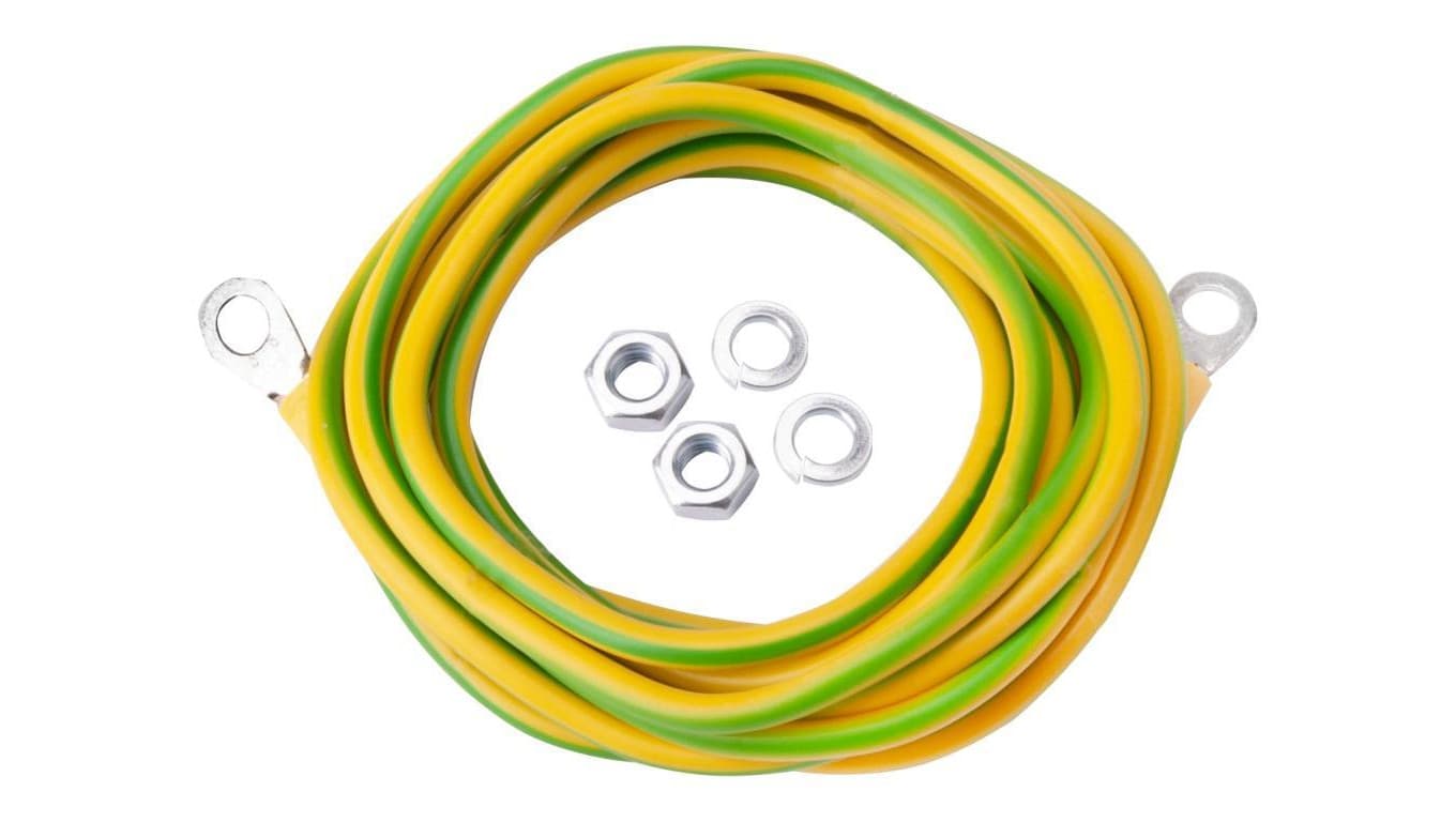 KOMPLET ZESTAW UZIEMIENIA KABEL PRZEWÓD LINKA UZIEMIAJĄCA LGY 4 mm2 2,5m (EK-30)