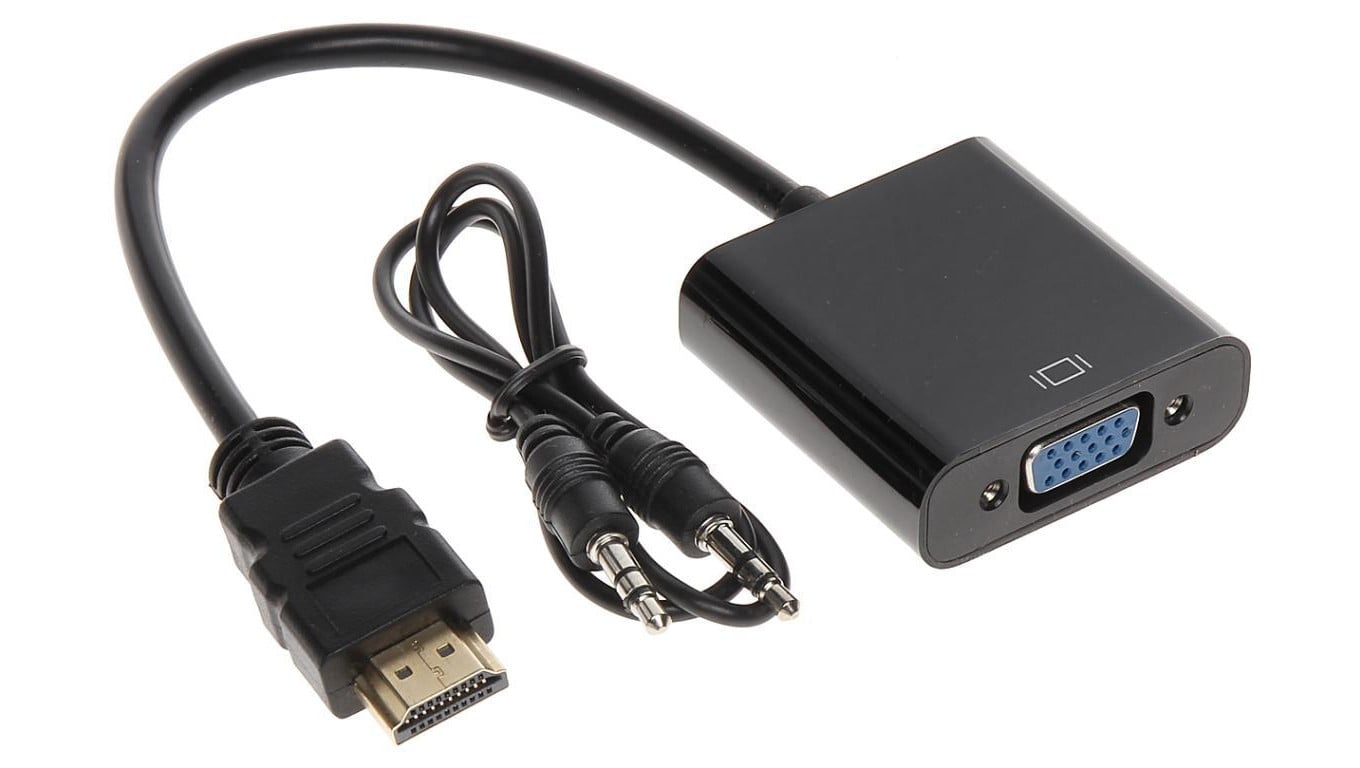 KONWERTER HDMI/VGA+AU-ECO-3