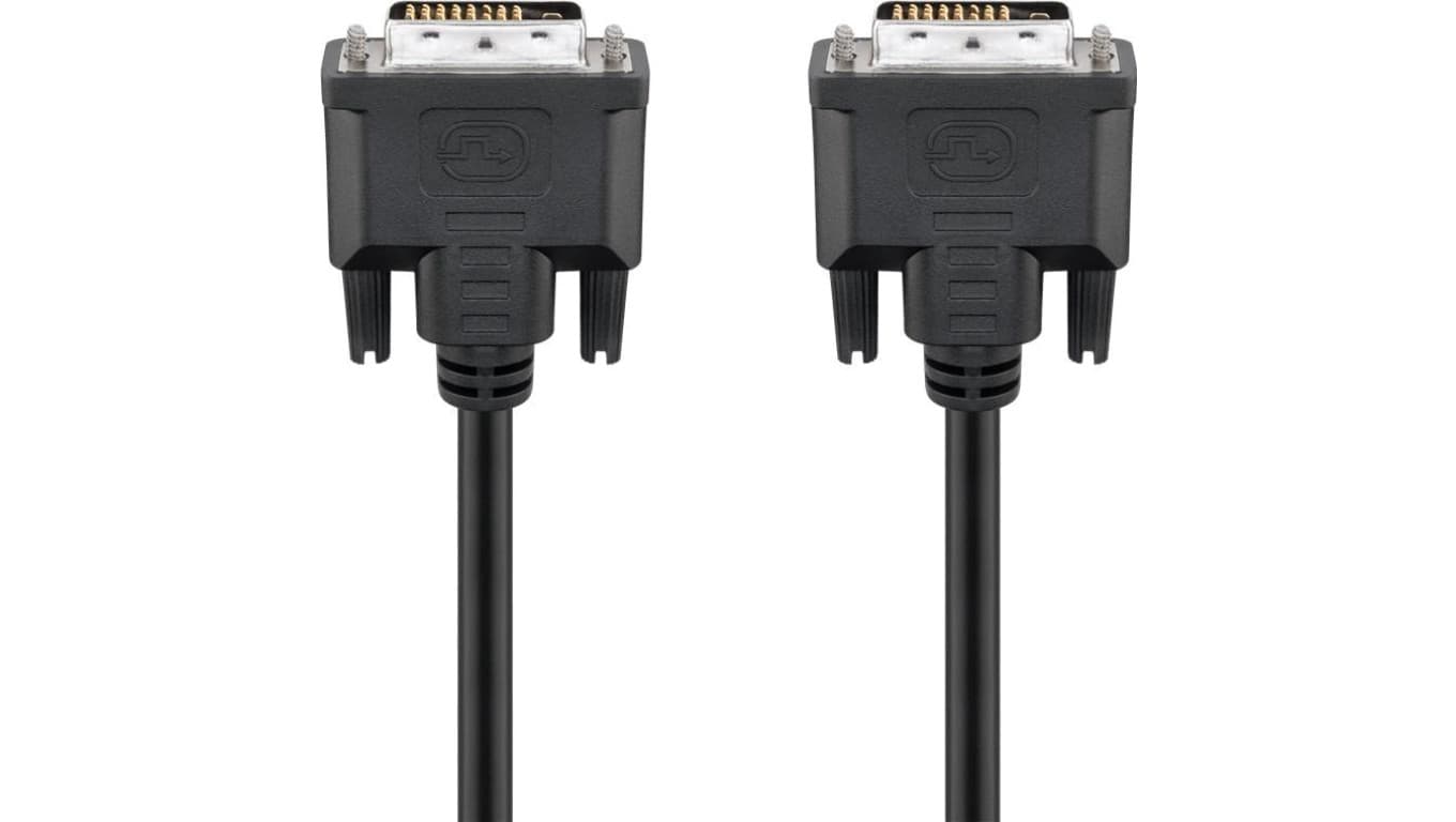 Kabel DVI-D Full HD Dual Link, nikiel - Długość kabla 0.5 m