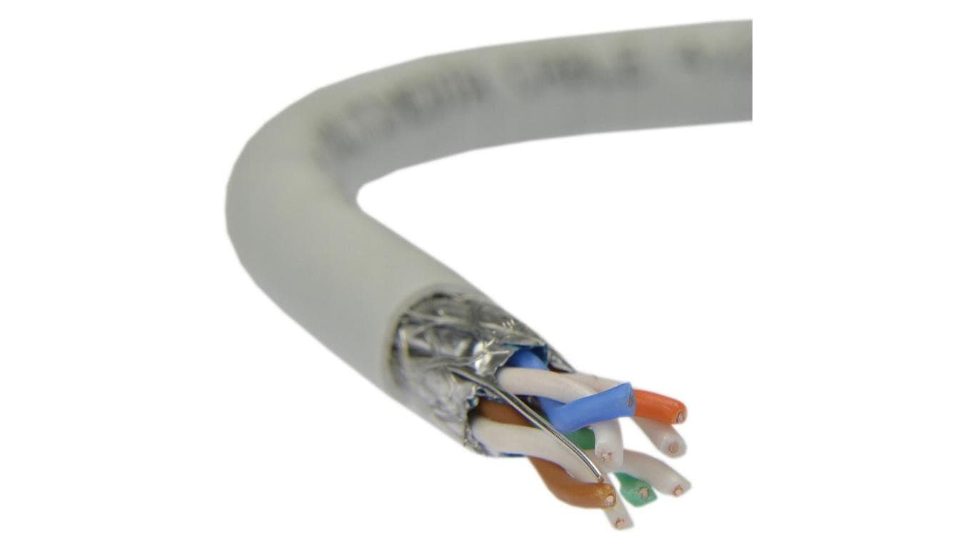 Kabel FTP kat.7 S/FTP 4x2x0,57 Dca jasnoszary LSOH Alantec /500m/