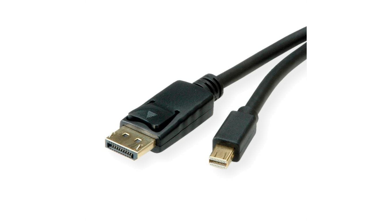 Kabel ROLINE Mini DisplayPort, mDP-DP, v1.3/v1.4, M/M, zwart, 1 m