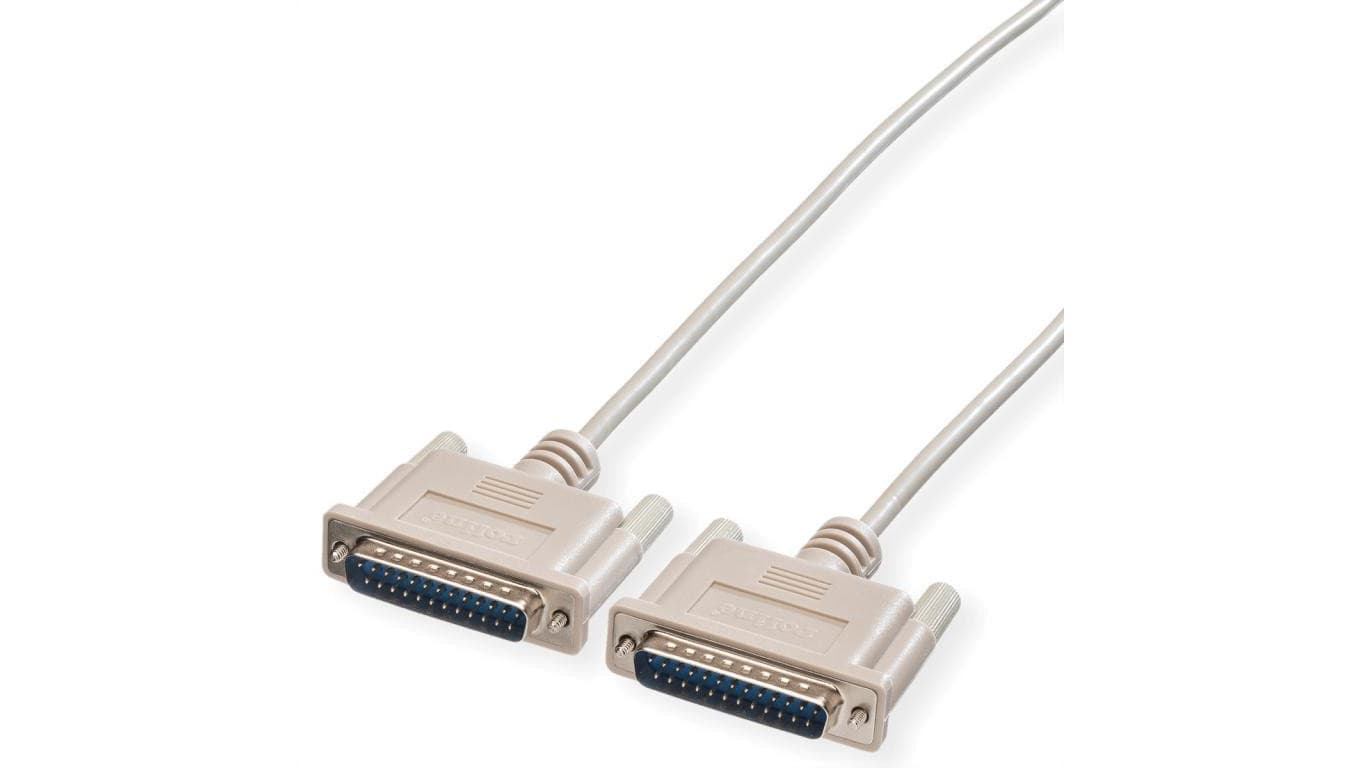 Kabel ROLINE RS232 25pin. M/M, 1,8 m