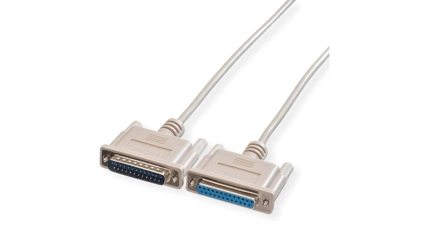 Kabel ROLINE RS232 D25 M/F, 1,8 m