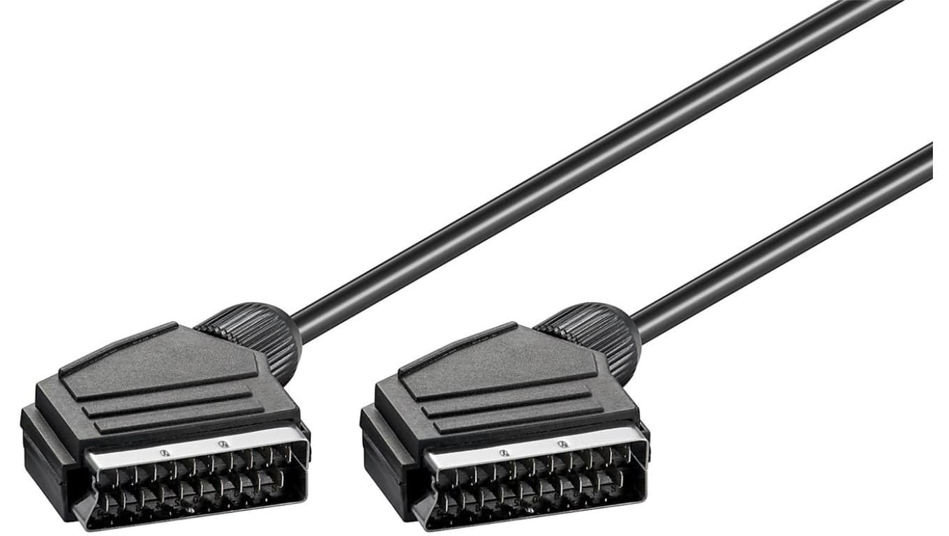 Kabel łączący Scart, niklowany, ø 7 mm - Długość kabla 1.5 m