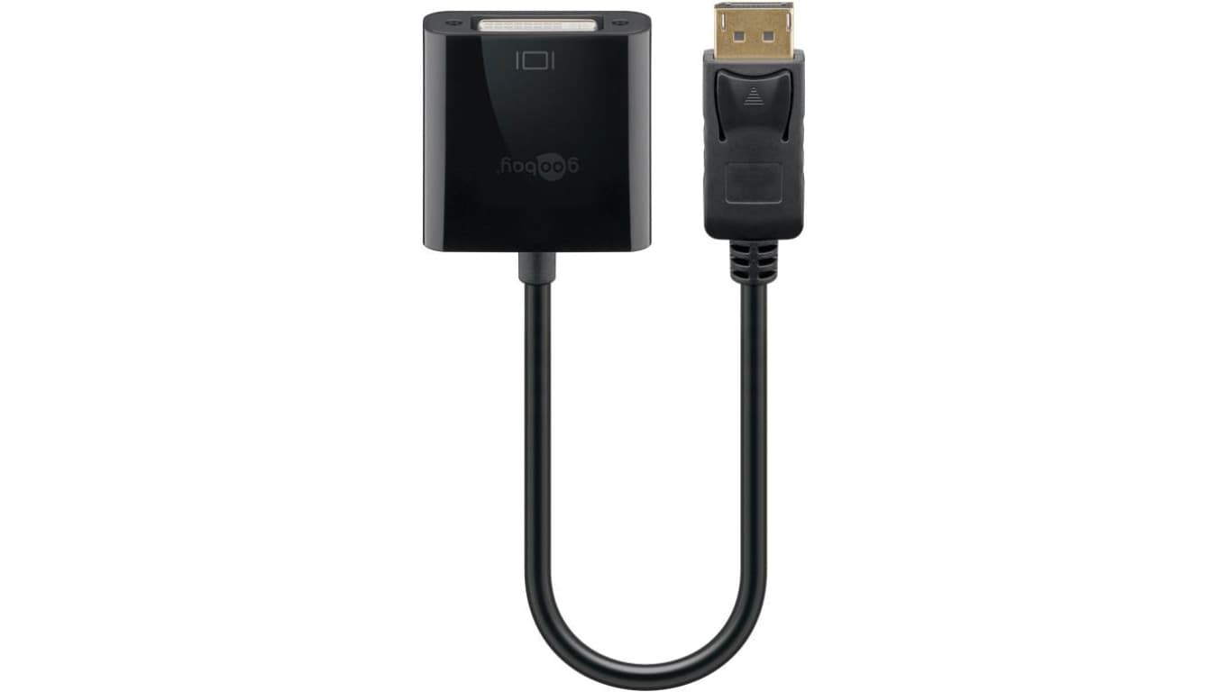 Kabel przejściowy DisplayPort/DVI-D 1.2, niklowany - Długość kabla 0.15 m