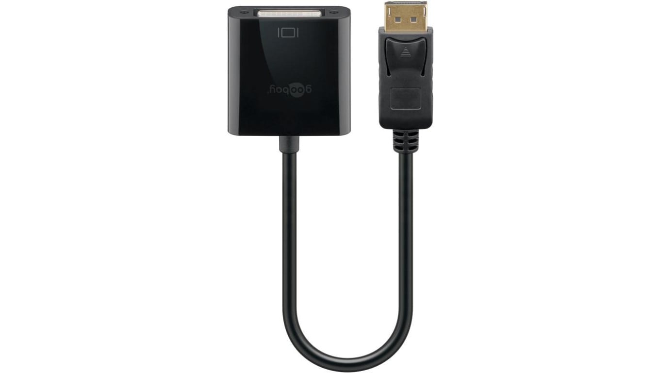 Kabel przejściowy DisplayPort/DVI-D 1.2, niklowany - Długość kabla 0.15 m
