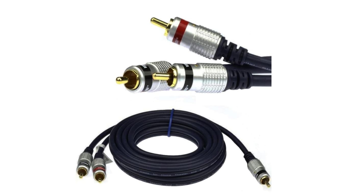 Kabel przyłącze 1xRCA Cinch / 2xRCA Cinch cyfrowy digital podwójnie formowane przewodniki RKD180 /1m/
