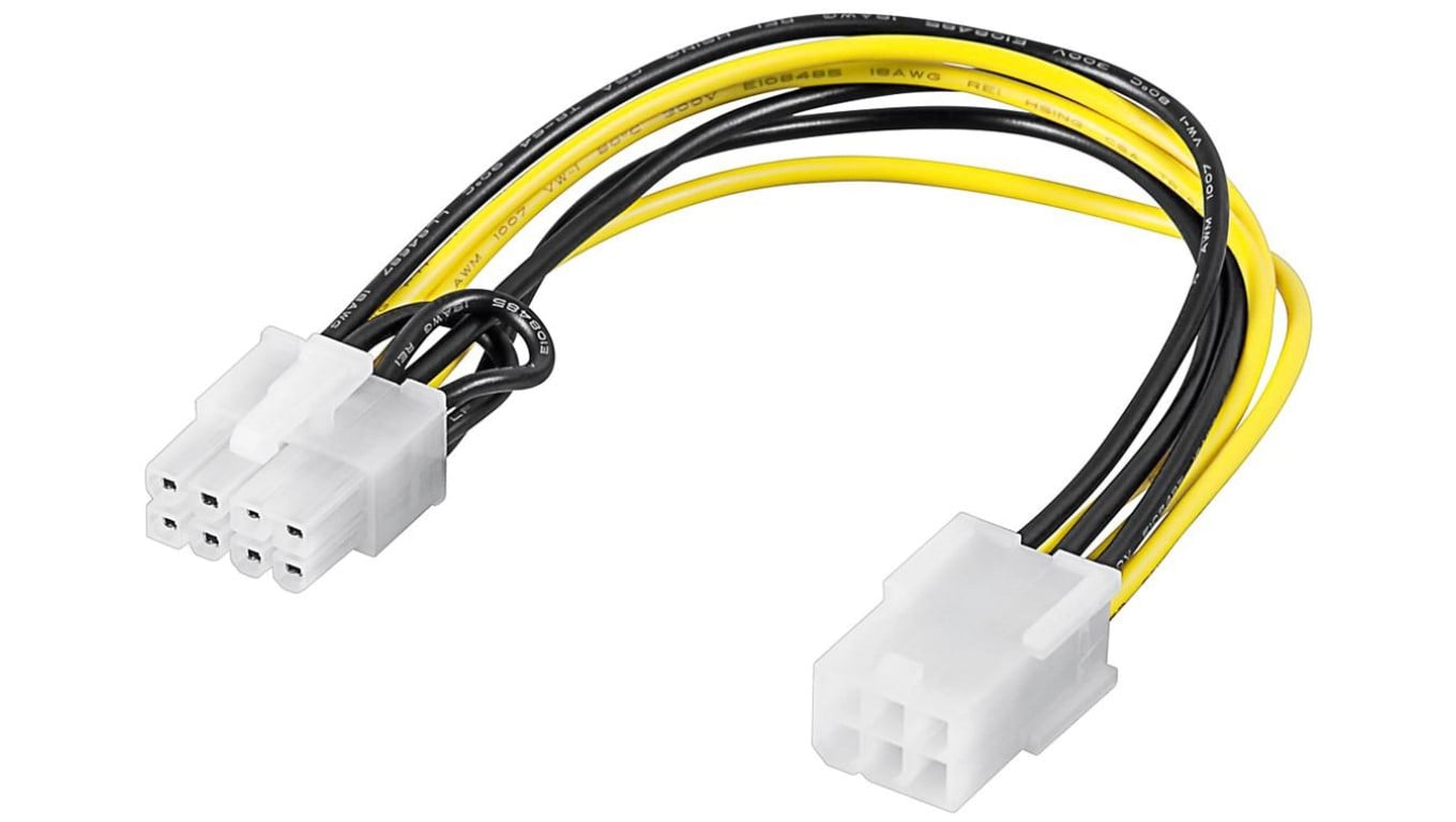 Kabel/Adapter zasilający karty graficznej do komputera, PCI-E/PCI Express 6-pinowy na 8-pinowy - Długość kabla 0.2 m