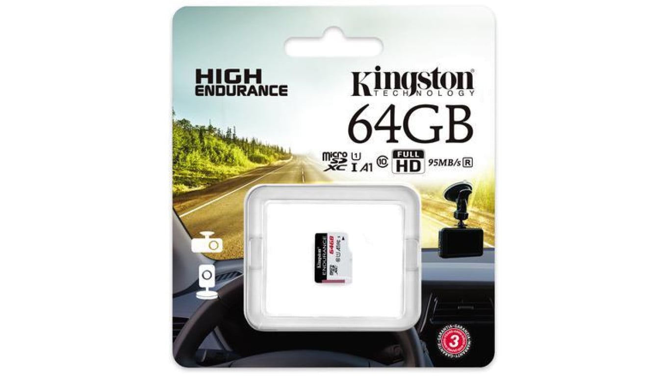 Karta pamięci microSD Kingston High-Endurance UHS-I 64GB 24/7 (rejestratory i monitoring)