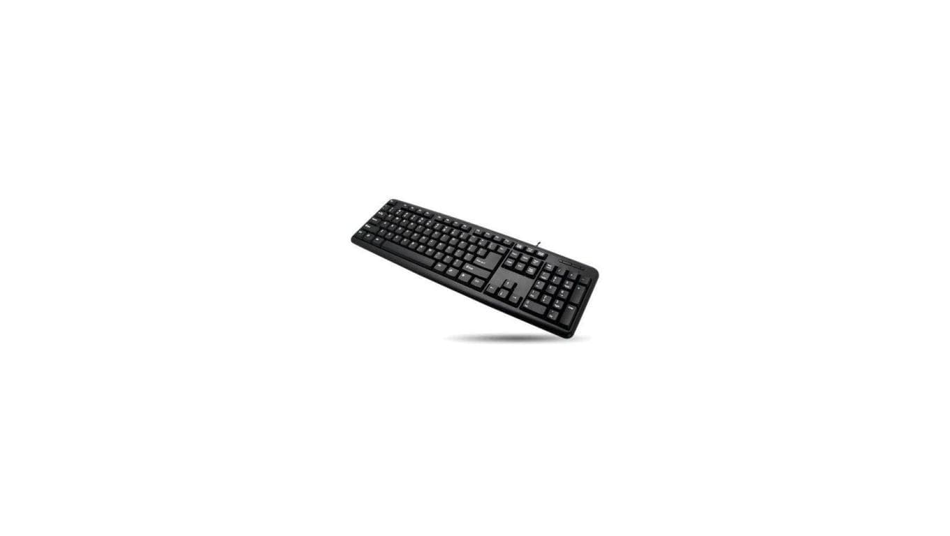 Klawiatura Ekonomiczna USB QWERTY US 104 Klawisze Czarna
