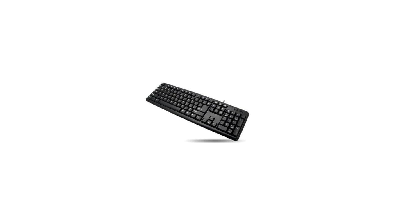 Klawiatura Ekonomiczna USB QWERTY US 104 Klawisze Czarna