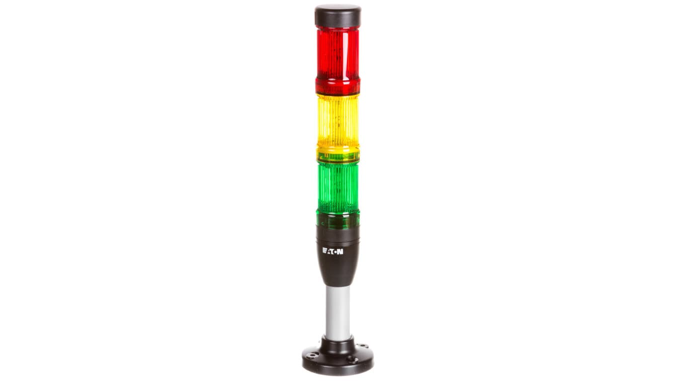 Kolumna sygnalizacyjna 24V AC/DC światło stałe czerwona/żółta/zielona SL4-100-L-RYG-24LED 171296