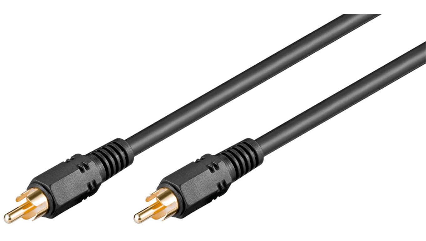 Koncentryczny, cyfrowy kabel łączący audio, cinch S/PDIF, podwójnie ekranowany - Długość kabla 2 m