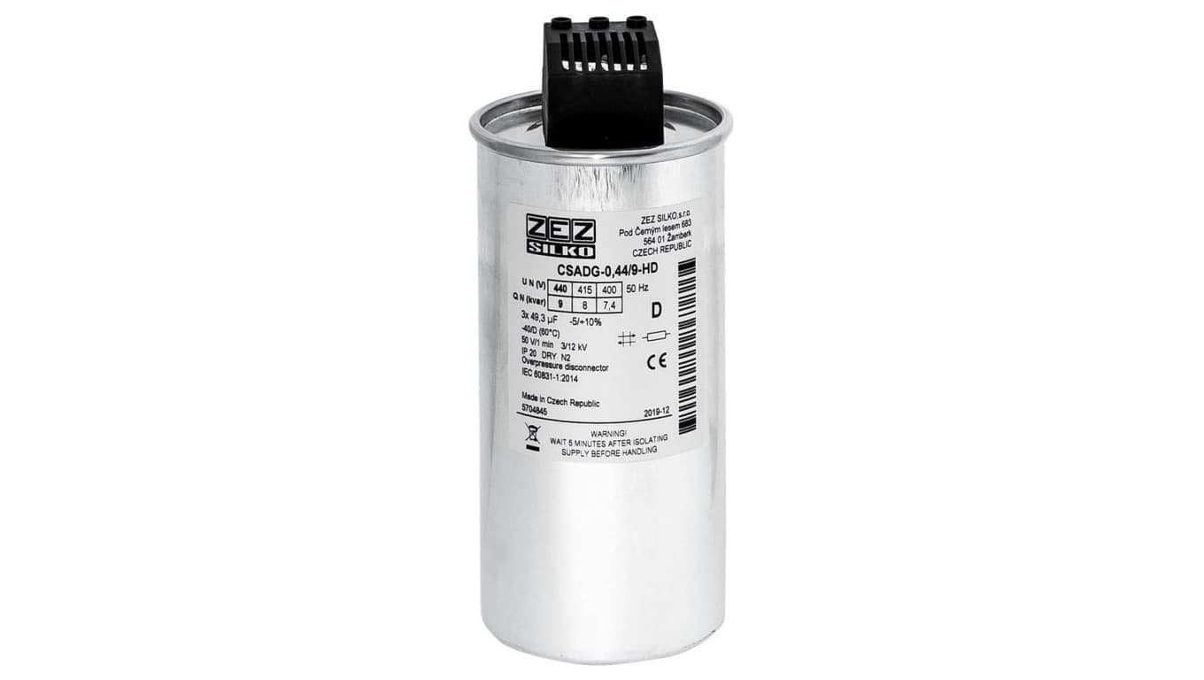 Kondensator 9kvar 440V Cn=3x49,32µF In=3x11,82A