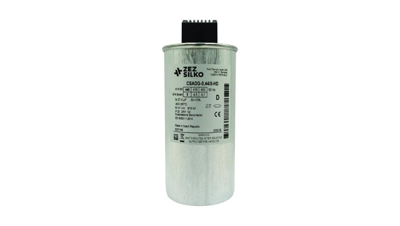Kondensator 5kvar 440V Cn=3x27,40µF In=3x6,57A