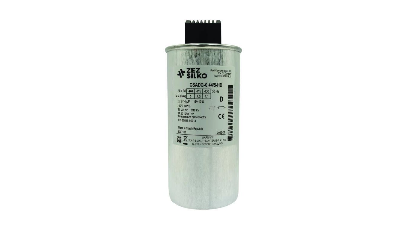 Kondensator 5kvar 440V Cn=3x27,40µF In=3x6,57A