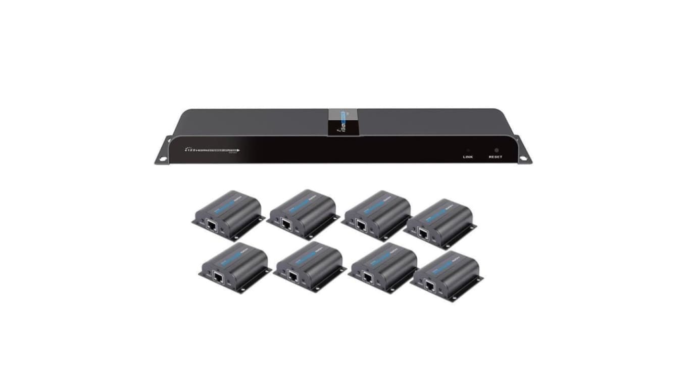 Konwerter HDMI 1x8 1080p 60Hz do 40m po kablu sieciowym Kat6 IR PoC IDATA EX-HL81TY