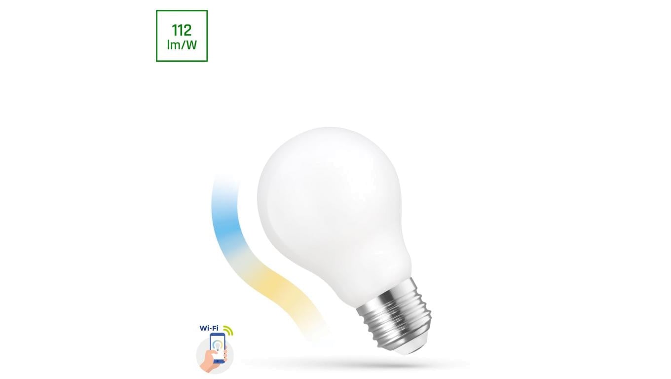 LED GLS 5W E-27 COG 230V CCT+DIM MILKY Wi-Fi Spectrum SMART