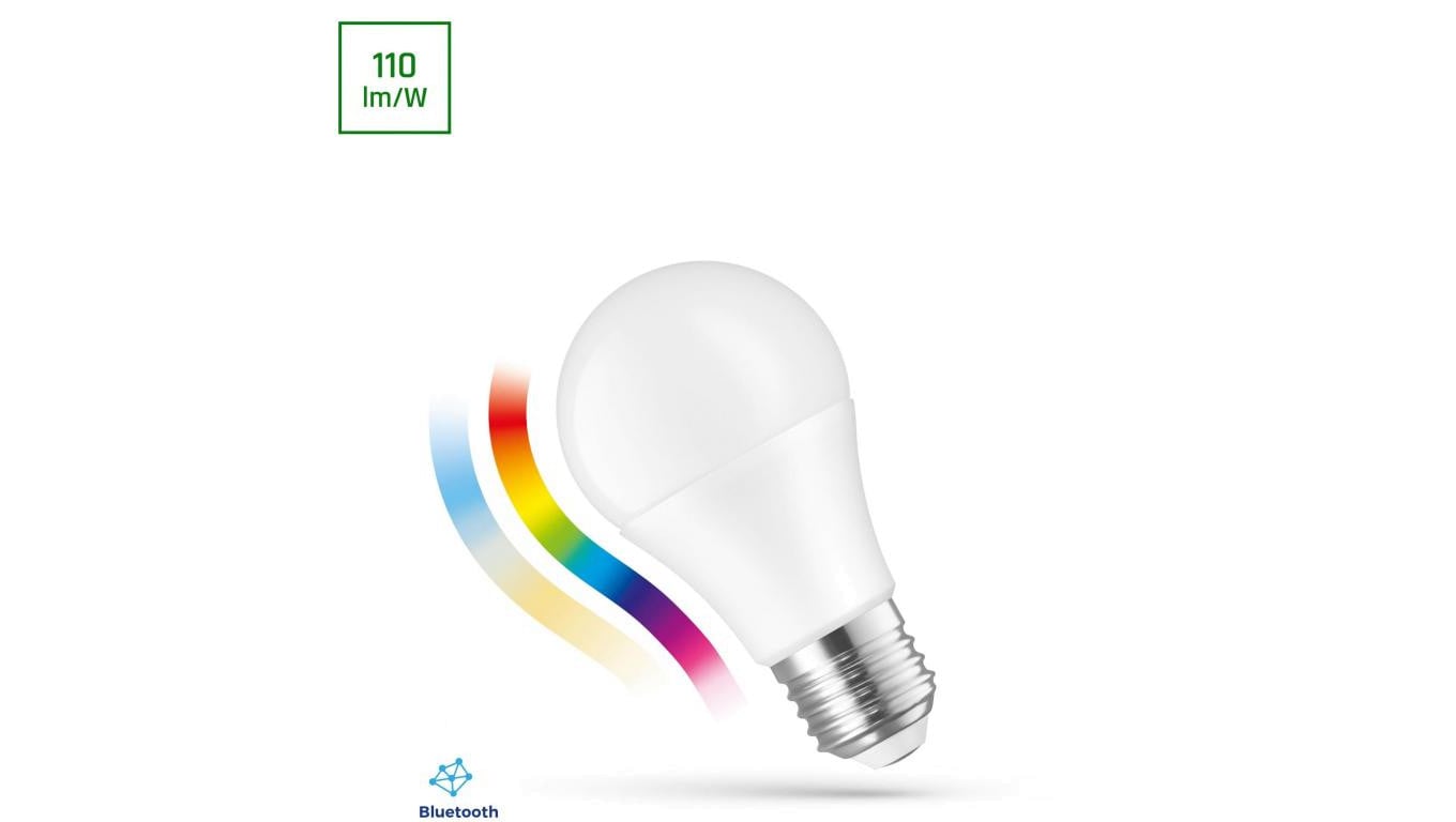 LED GLS 8,5W E-27 230V RGBW+CCT+DIM BTM Spectrum SMART Easy Smart