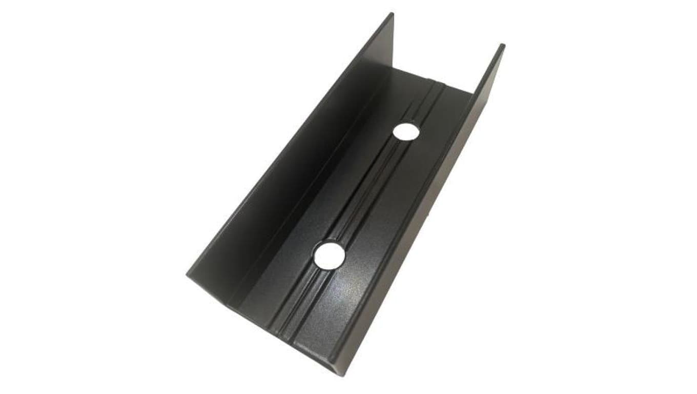 Łącznik szyn montażowych L:100mm czarny