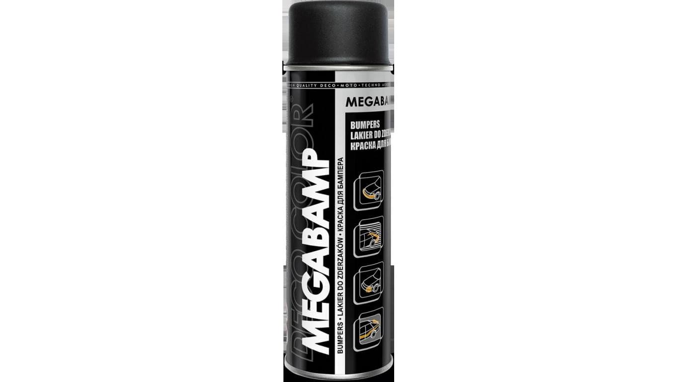 Lakier farba do zderzaków plastikowych PP ABS czarny półmat 500ml MEGABAMP