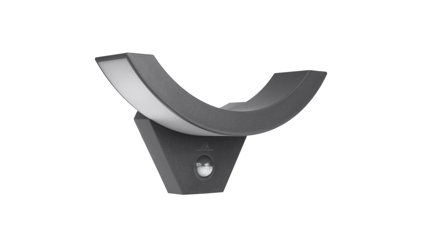 Lampa LED z czujnikiem ruchu na podczerwień MCE290 GR 800lm 10W IP54 Maclean kolor szary