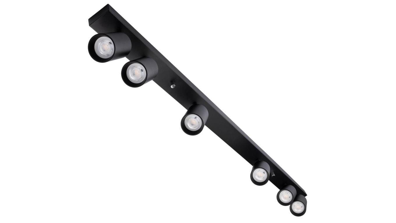 Lampa sufitowa QUALIS SPOT Reflektor Oprawa Halogenowa 6xGU10 Czarna
