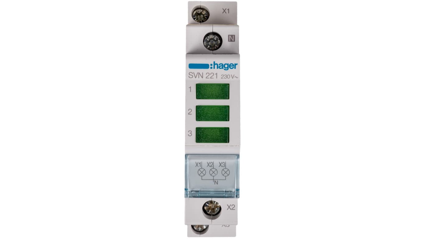 Lampka modułowa 3-fazowa zielona 230-400V AC SVN221