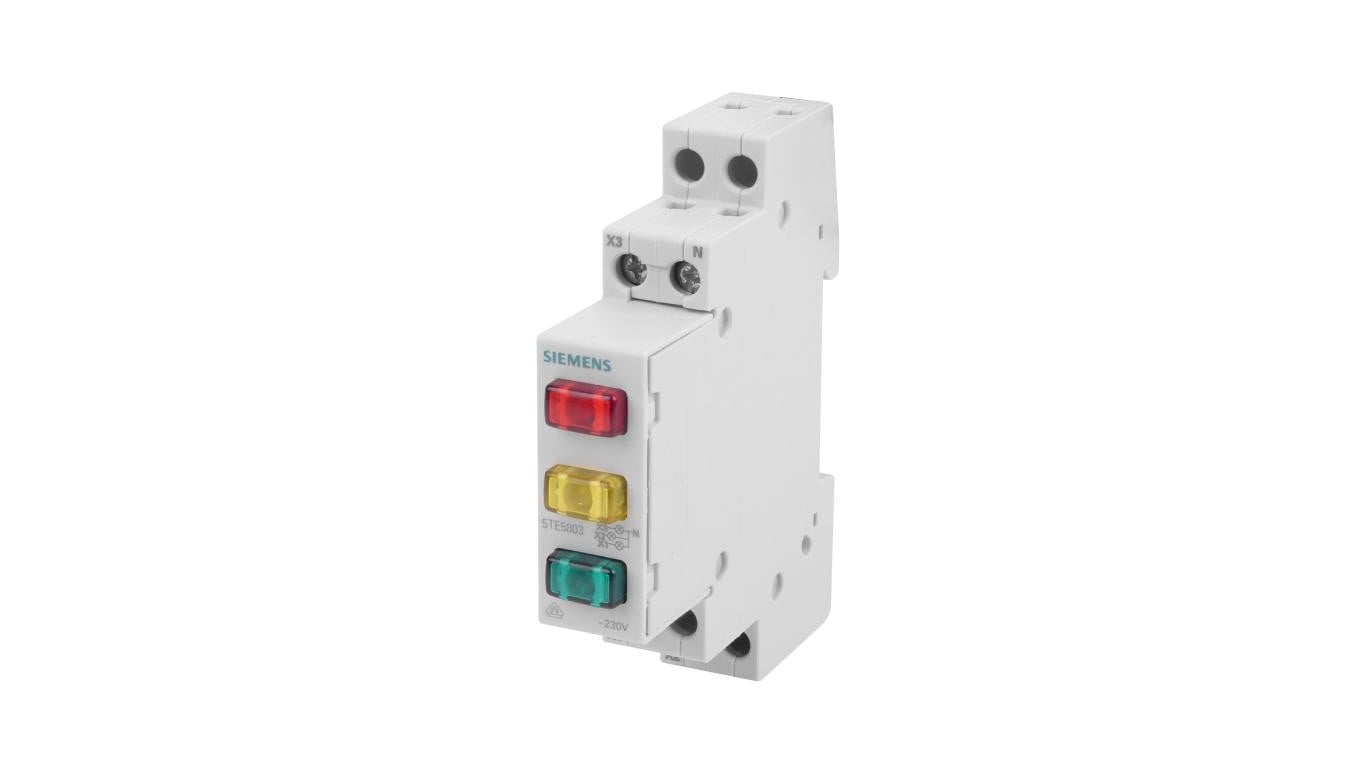 Lampka modułowa czerwona/żółta/zielona 230V 5TE5803