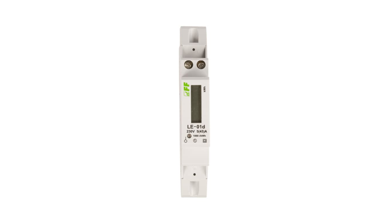 Licznik energii elektrycznej zgodność z MID 1-fazowy 5/45A 230V z wyświetlaczem LCD LE-01D