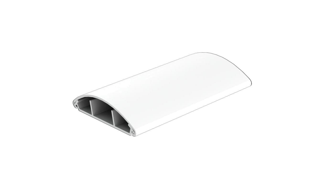 Listwa maskująca przewody TV maskownica uniwersalna napodłogowa naścienna 74x20mm biała 2m z folią ochronną KOPOS / 2 m /