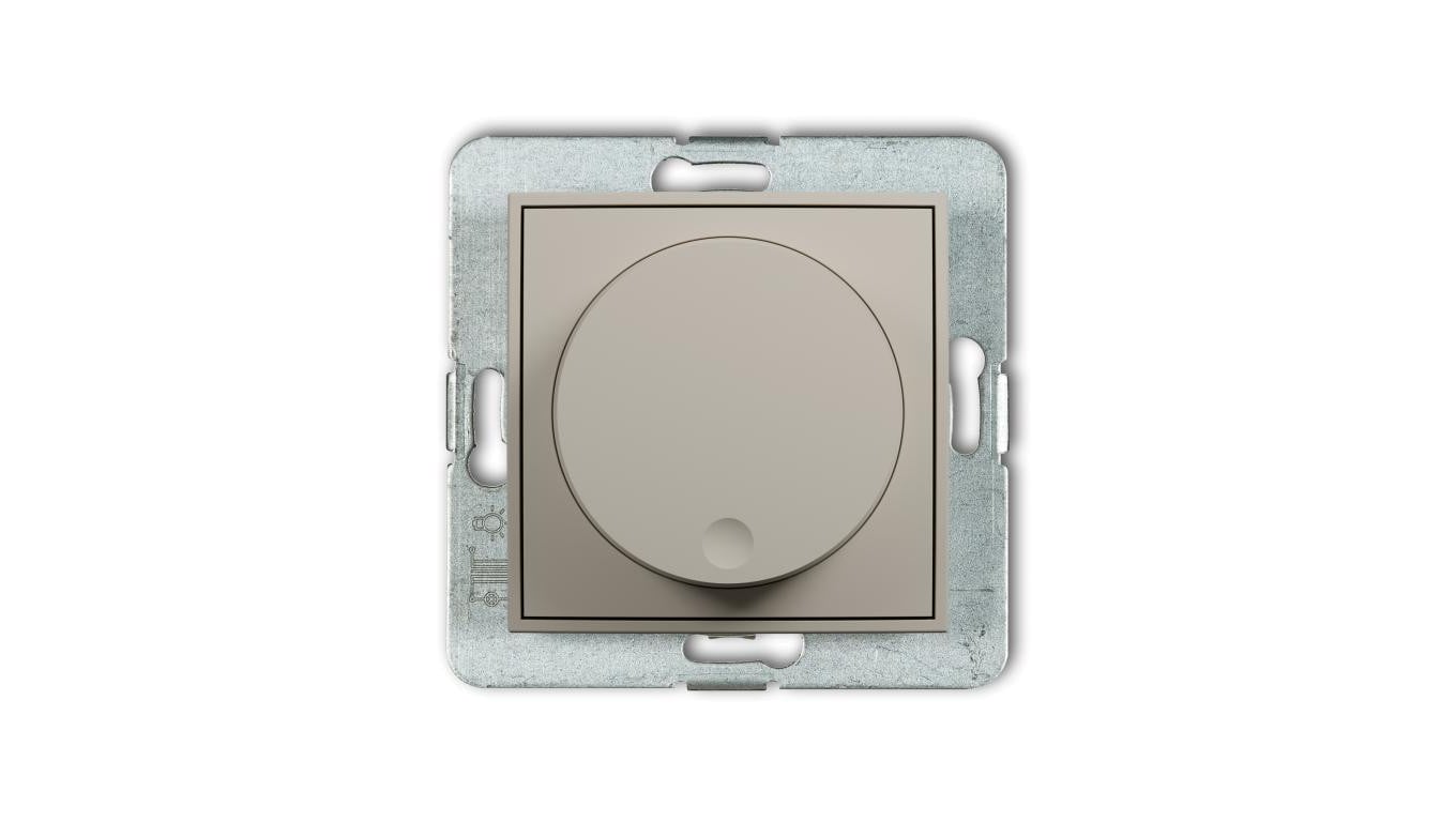 MINI Mechanizm elektronicznego regulatora oświetlenia przyciskowo-obrotowego taupe 60MRO-1