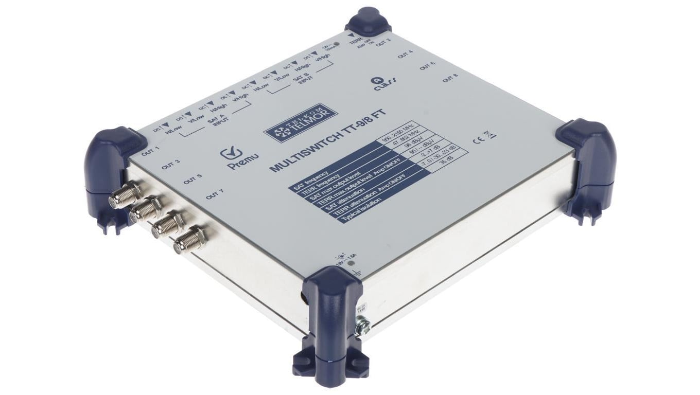 MULTISWITCH TT-9/8-FT-PREMU 9 WEJŚĆ / 8 WYJŚĆ PREMU TELMOR