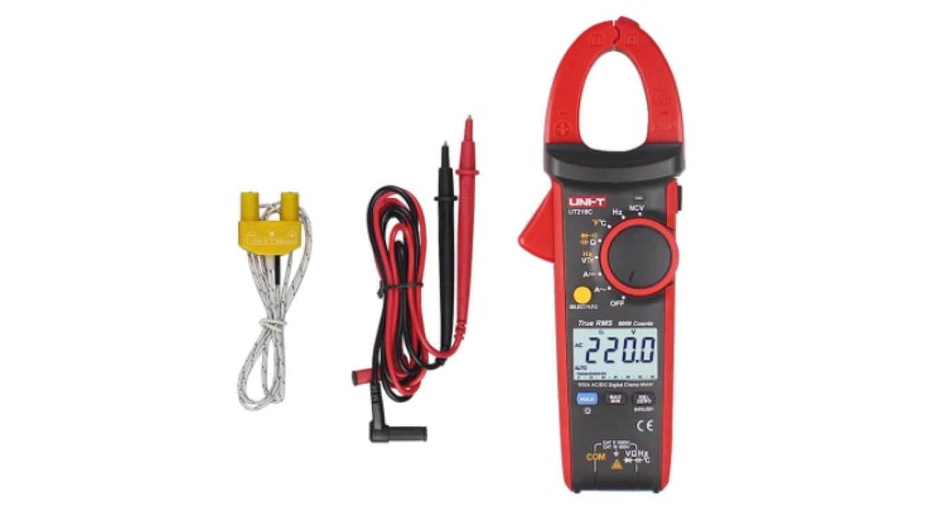 Miernik cęgowy TrueRMS 600A AC/DC 60MOhm, 1MHz, OLED, rozstaw szczęk 30mm V.F.C. NCV, bargraf UT-216C
