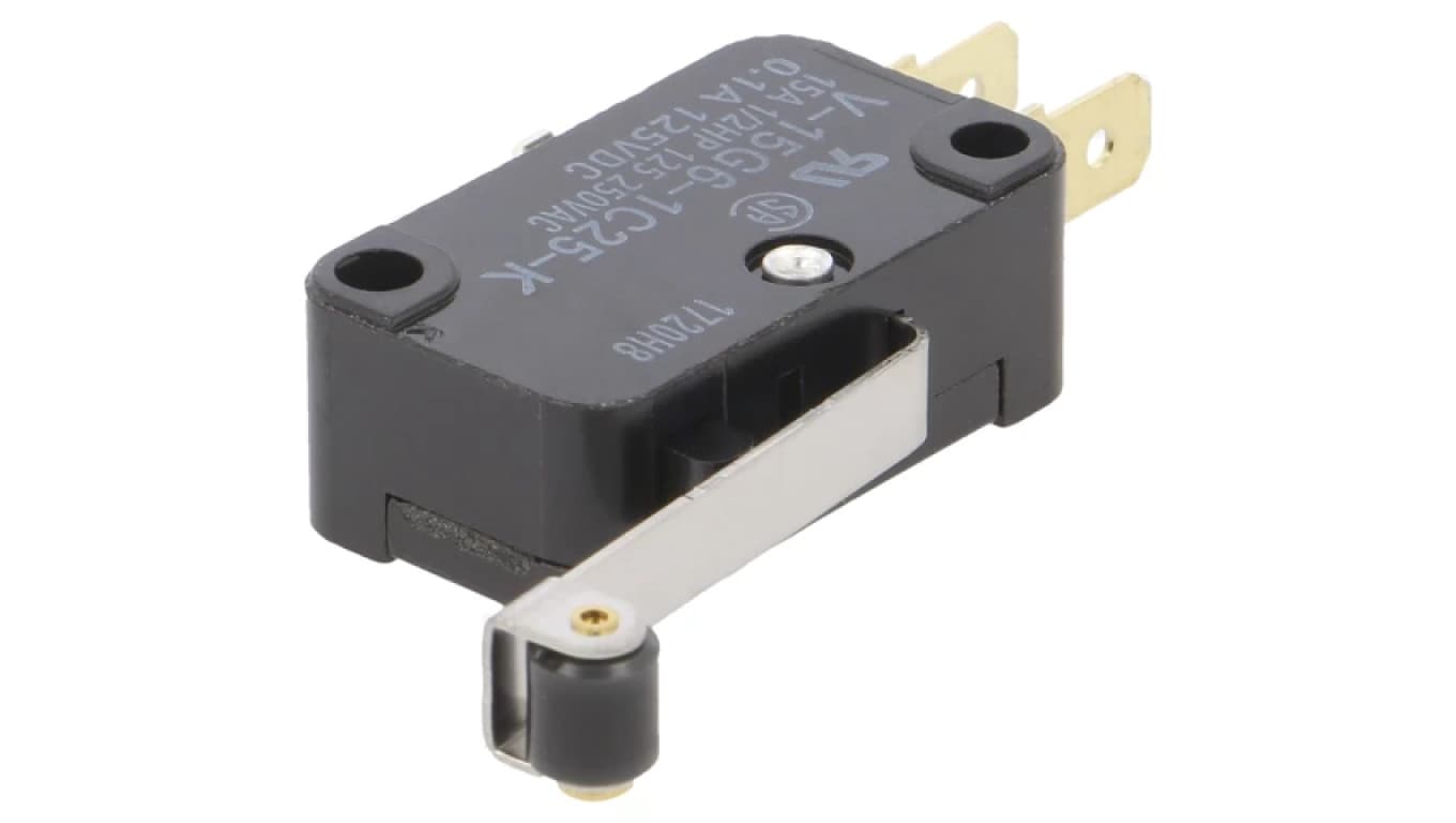 Mikroprzełącznik SNAP ACTION z dźwignią (z rolką) SPDT V15G61C25K