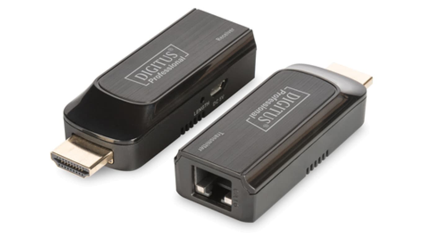 Mini Przedłużacz/Extender HDMI do 50m po skrętce Cat.6/7 1080p 60Hz FHD HDCP 1.2 z audio (zestaw) DS-55203