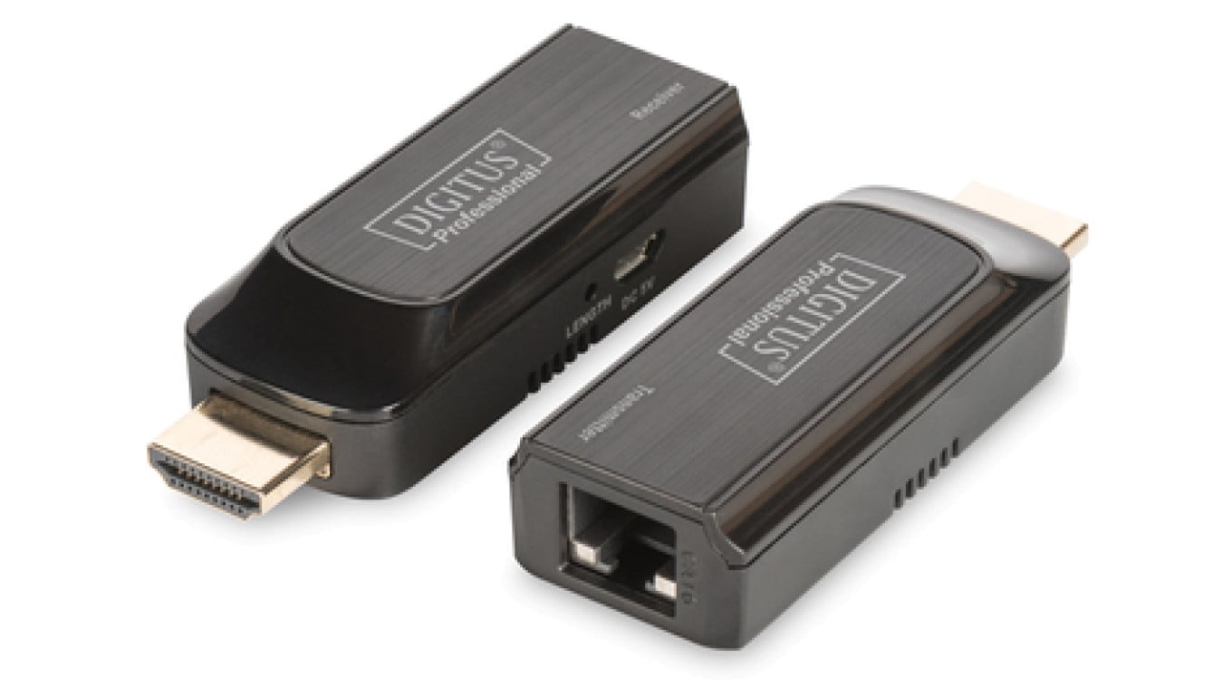 Mini Przedłużacz/Extender HDMI do 50m po skrętce Cat.6/7 1080p 60Hz FHD HDCP 1.2 z audio (zestaw) DS-55203