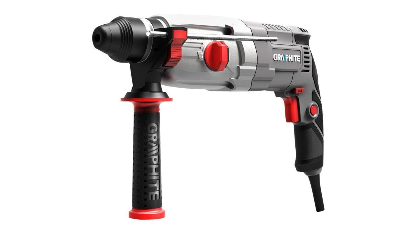 Młotowiertarka udarowa SDS-Plus 4-funkcyjna 2.8J 230V 800W w zestawie z walizką GRAPHITE