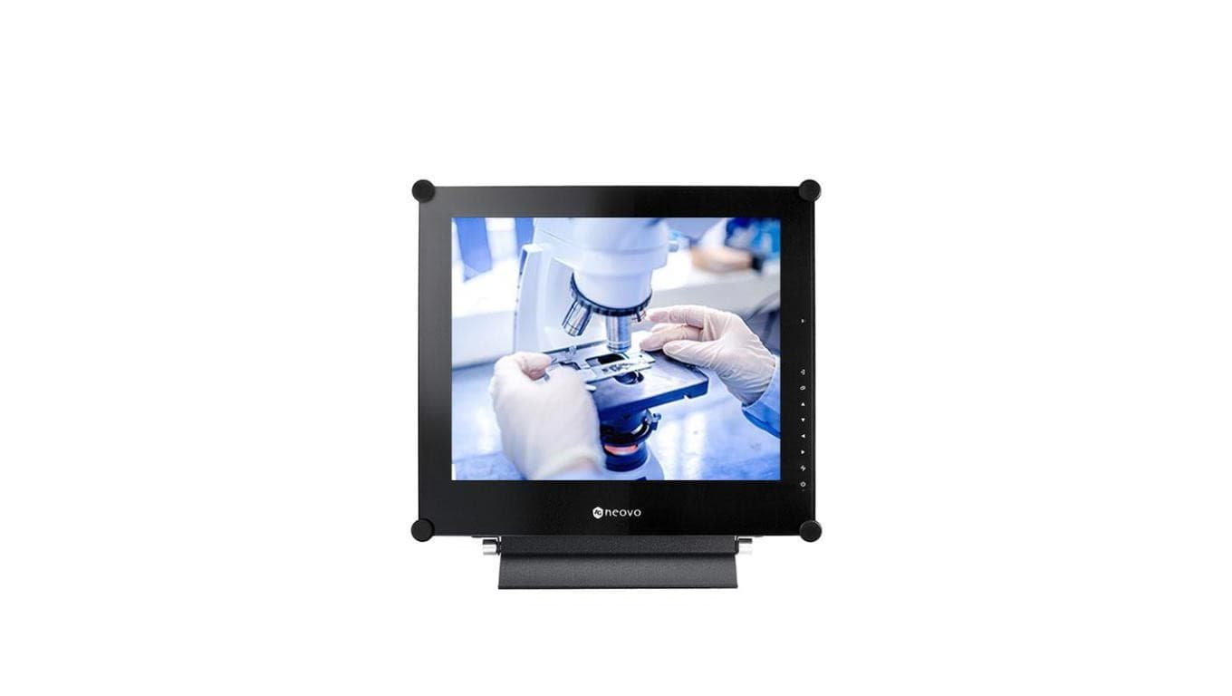 Monitor LED 17” w metalowej obudowie, z hartowanym szkłem optycznym, do pracy 24/7 CCTV, przód IP22 X-17E