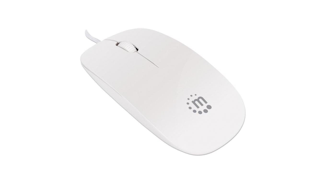 Mysz Optyczna USB 1000dpi SuperSlim Biała Manhattan