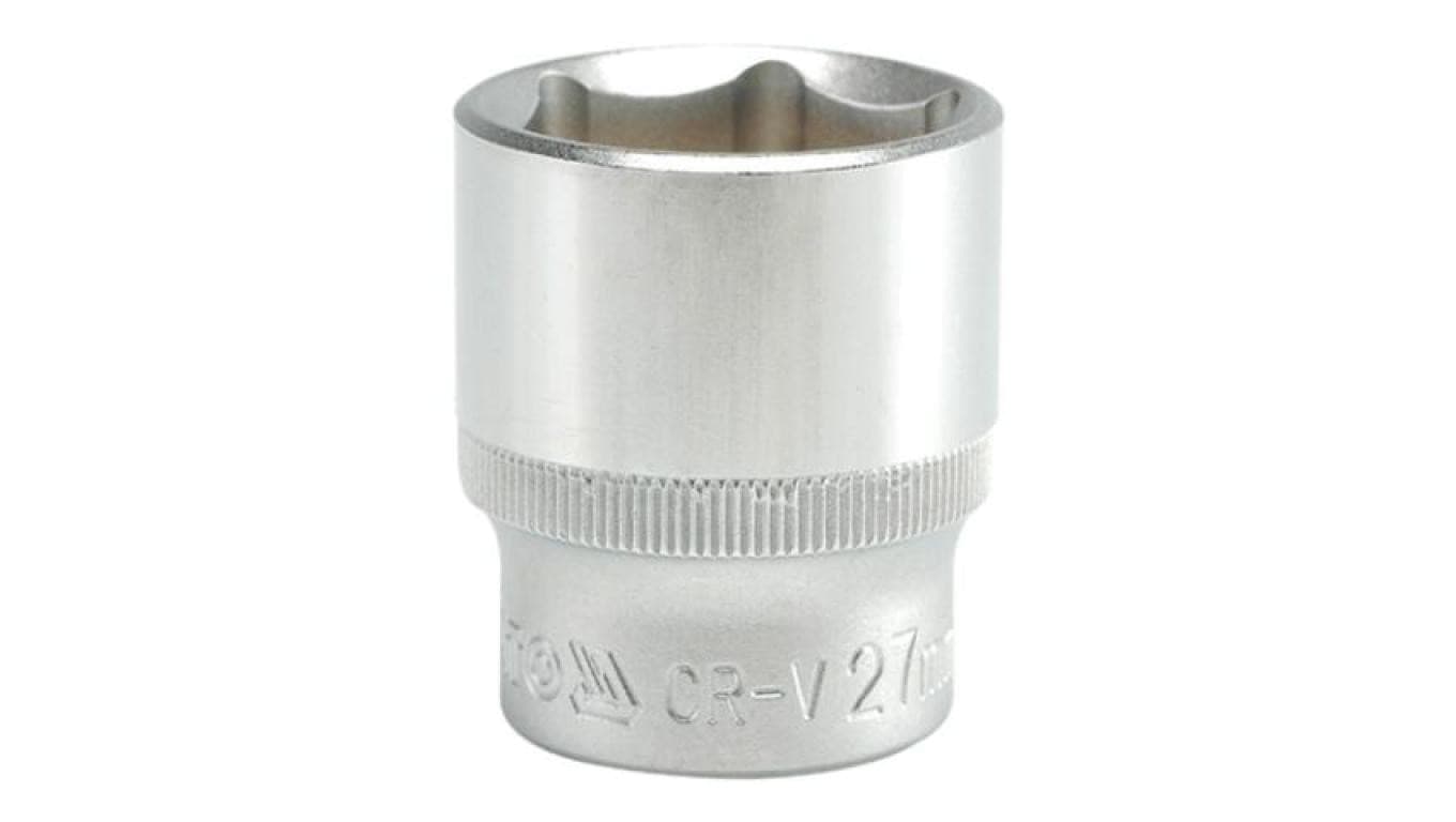 NASADKA KRÓTKA 6-KĄTNA CHROMOWANA 1/2 27MM