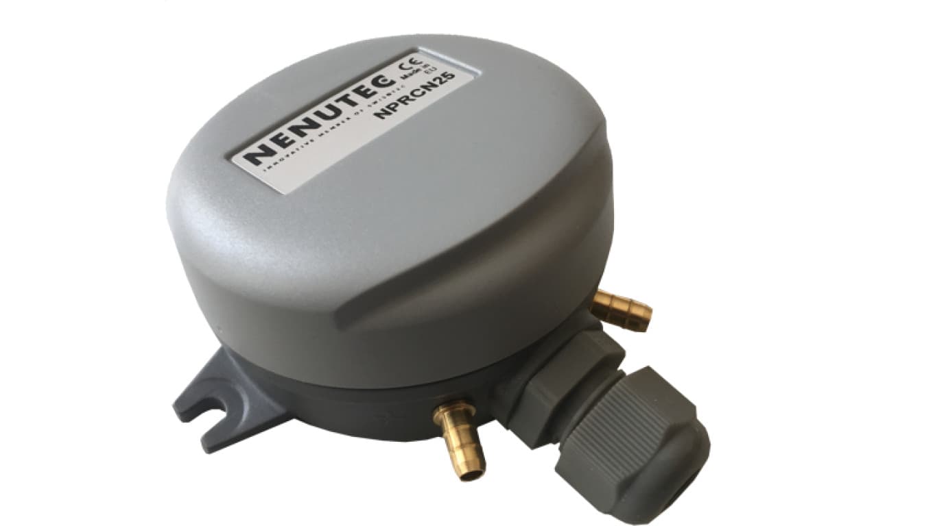 NPRCN25 Przetwornik / regulator ciśnienia różnicowego 0-2500Pa 24V AC/DC
