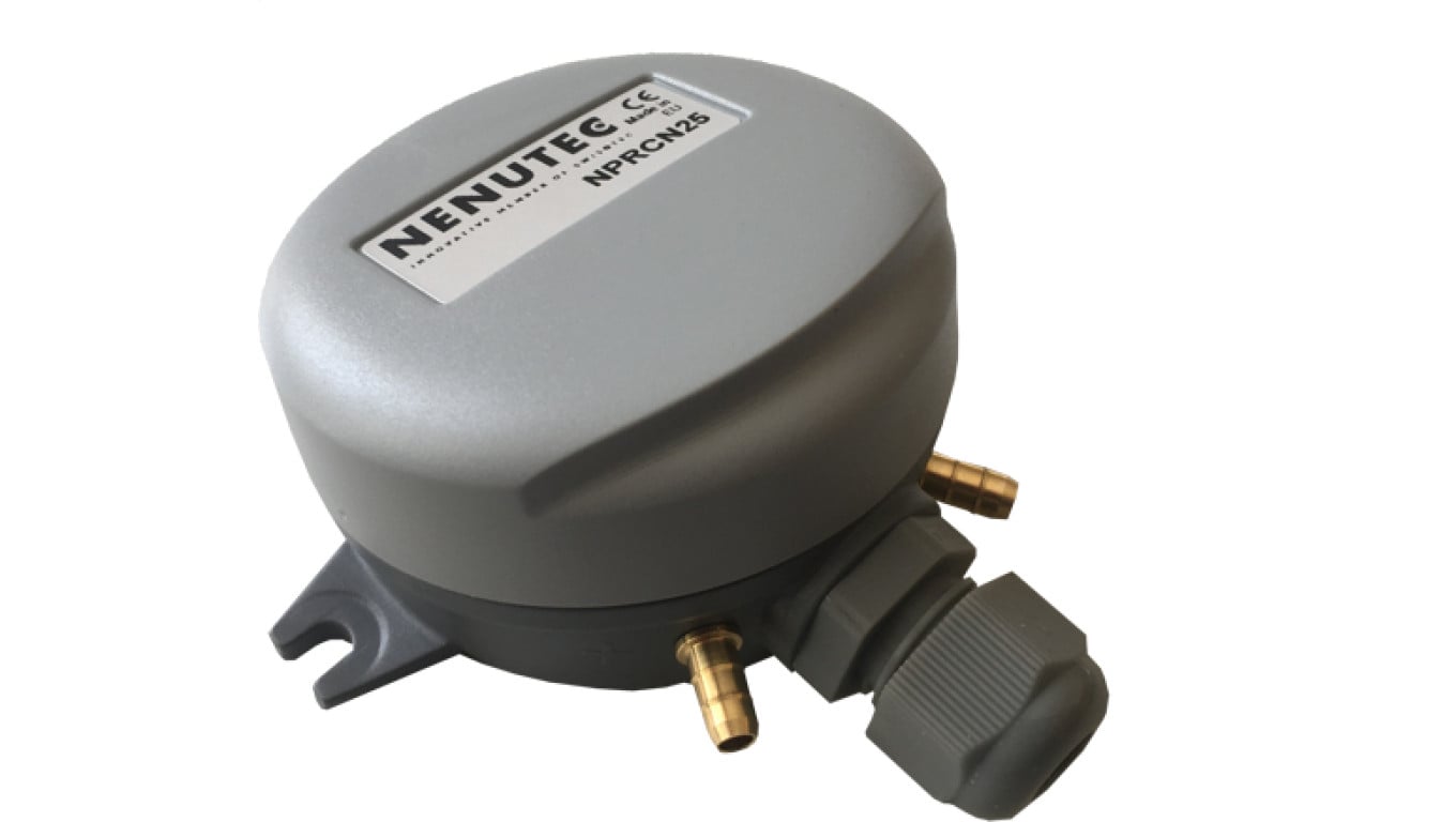 NPRCN25 Przetwornik / regulator ciśnienia różnicowego 0-2500Pa 24V AC/DC