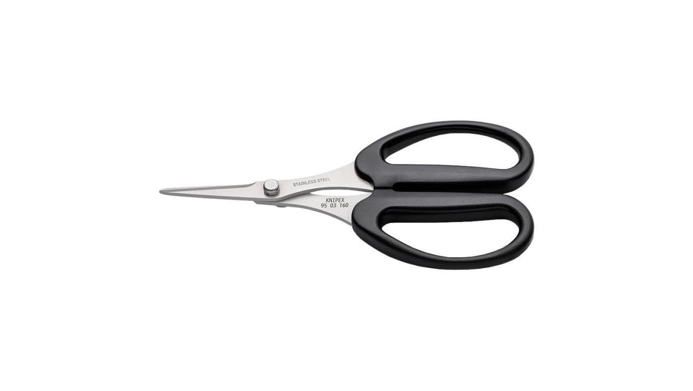 Nożyczki do cięcia włókien z materiału KEVLAR do kabli światłowodowych 160mm KNIPEX 95 03 160 SB
