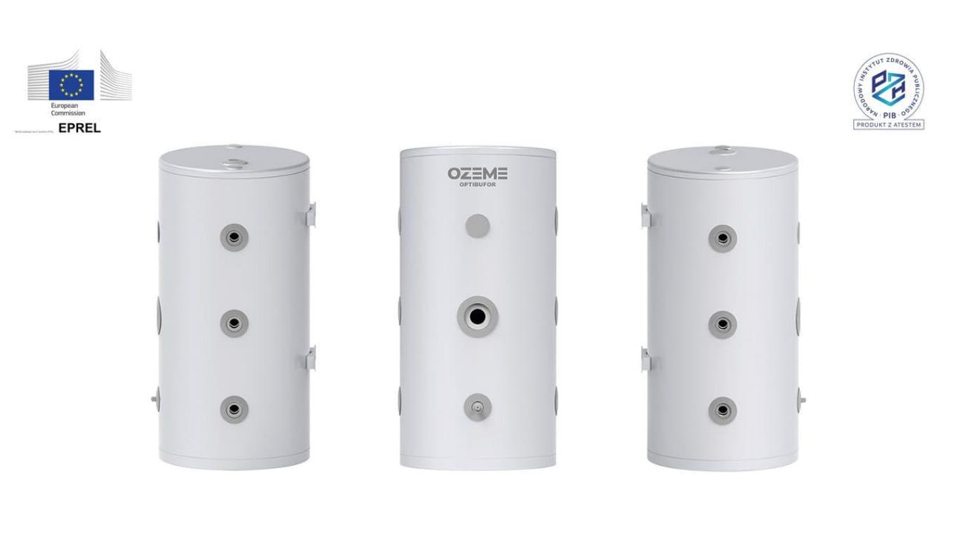 OZEME OPTIBUFOR 100 Zasobnik buforowy emaliowany 100 ltr (Bufor CO) + 4 kotwy montażowe
