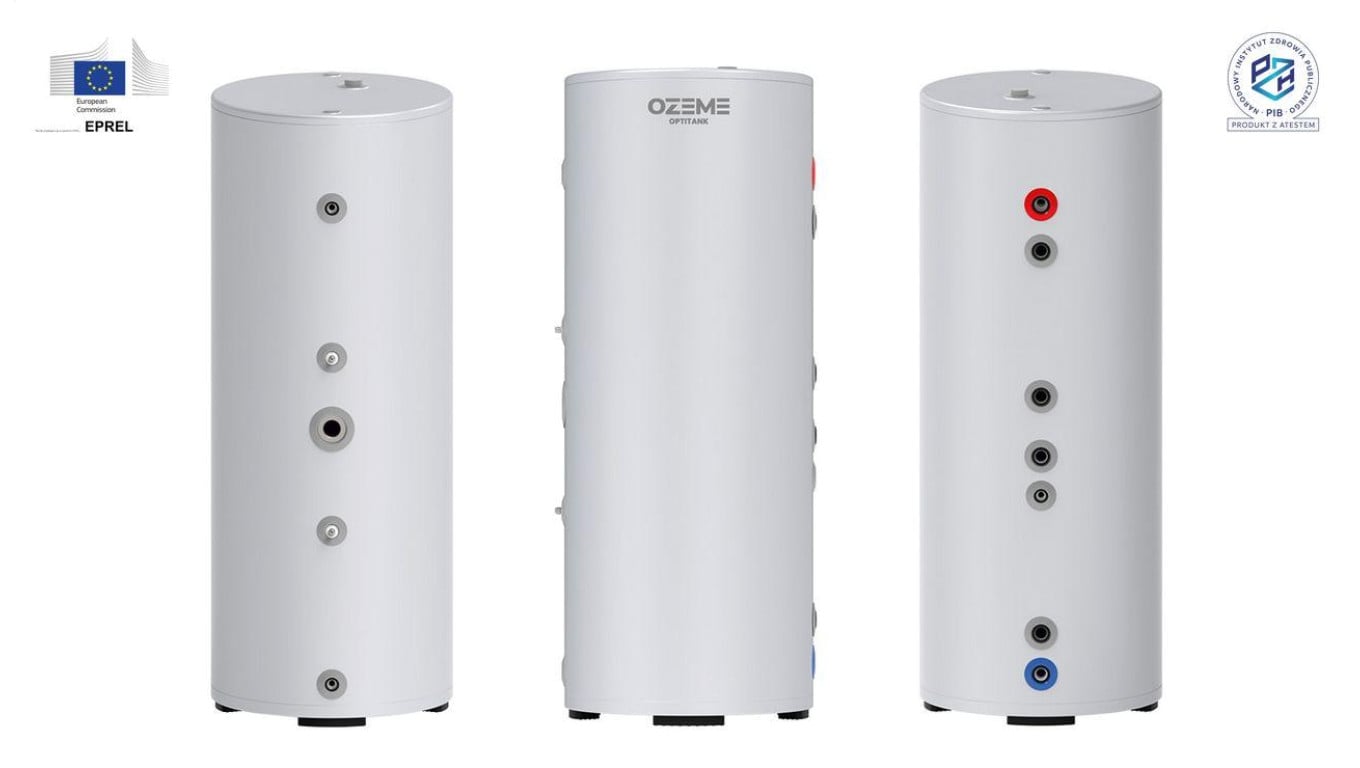 OZEME OPTITANK 300L2 Zasobnik CWU 300 ltr. Podgrzewacz CWU dwuwężownicowy z powiększonymi wężownicami (slim)