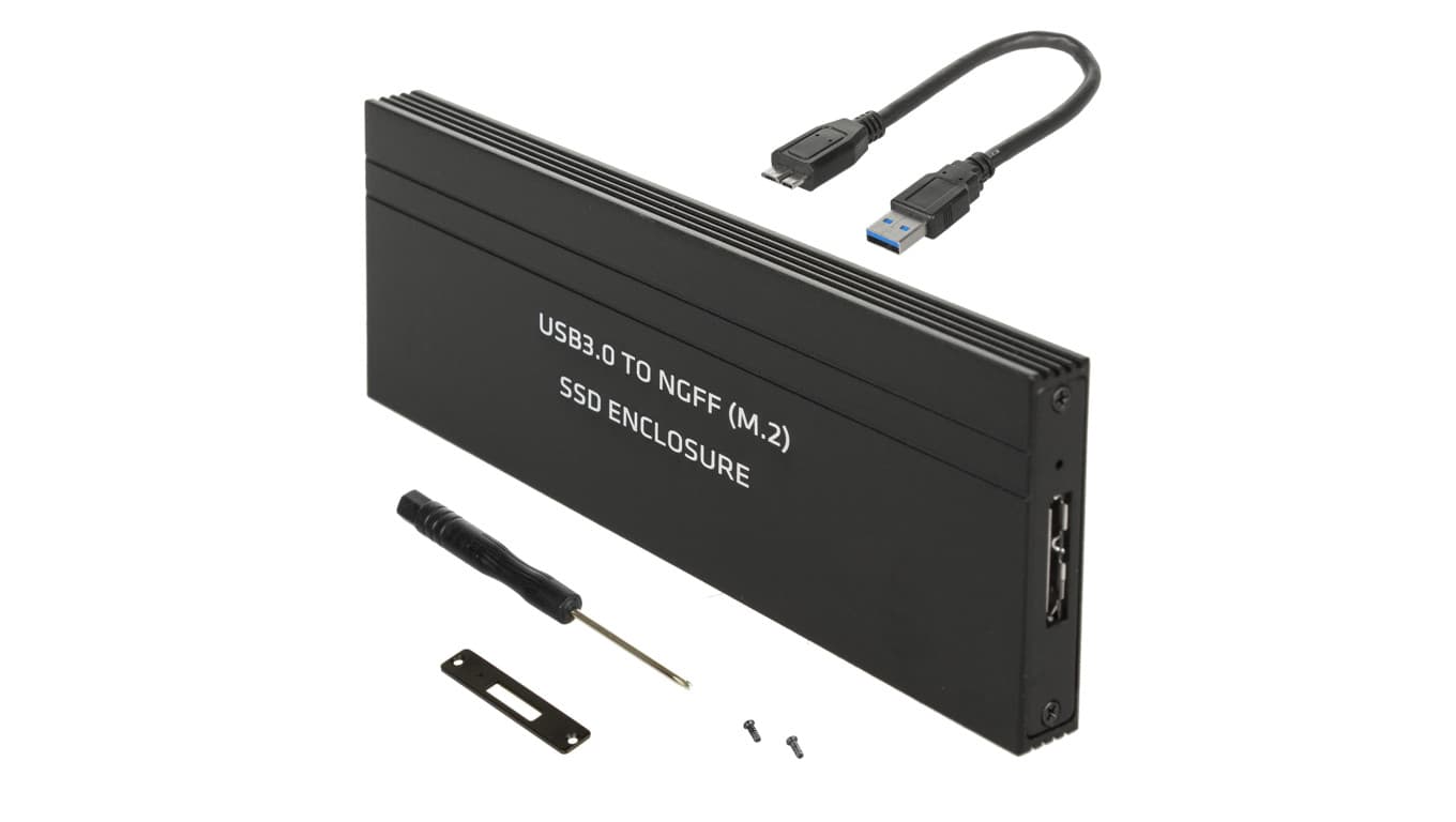 Obudowa dysku Maclean, SSD M.2, NGFF, USB 3.0, rozmiary 2230/2240/2260/2280, aluminiowa obudowa, MCE582